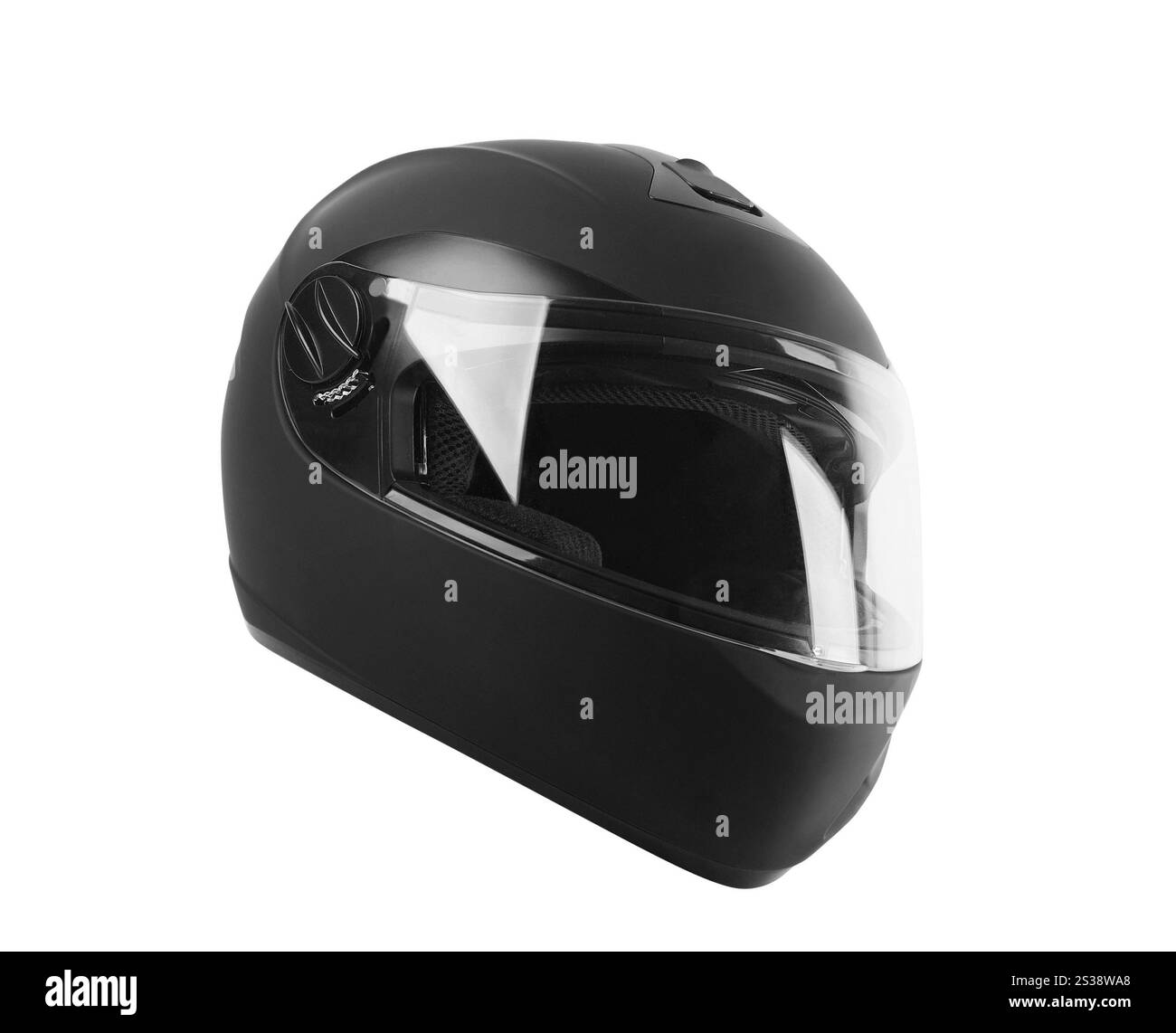 casco isolato su sfondo bianco Foto Stock