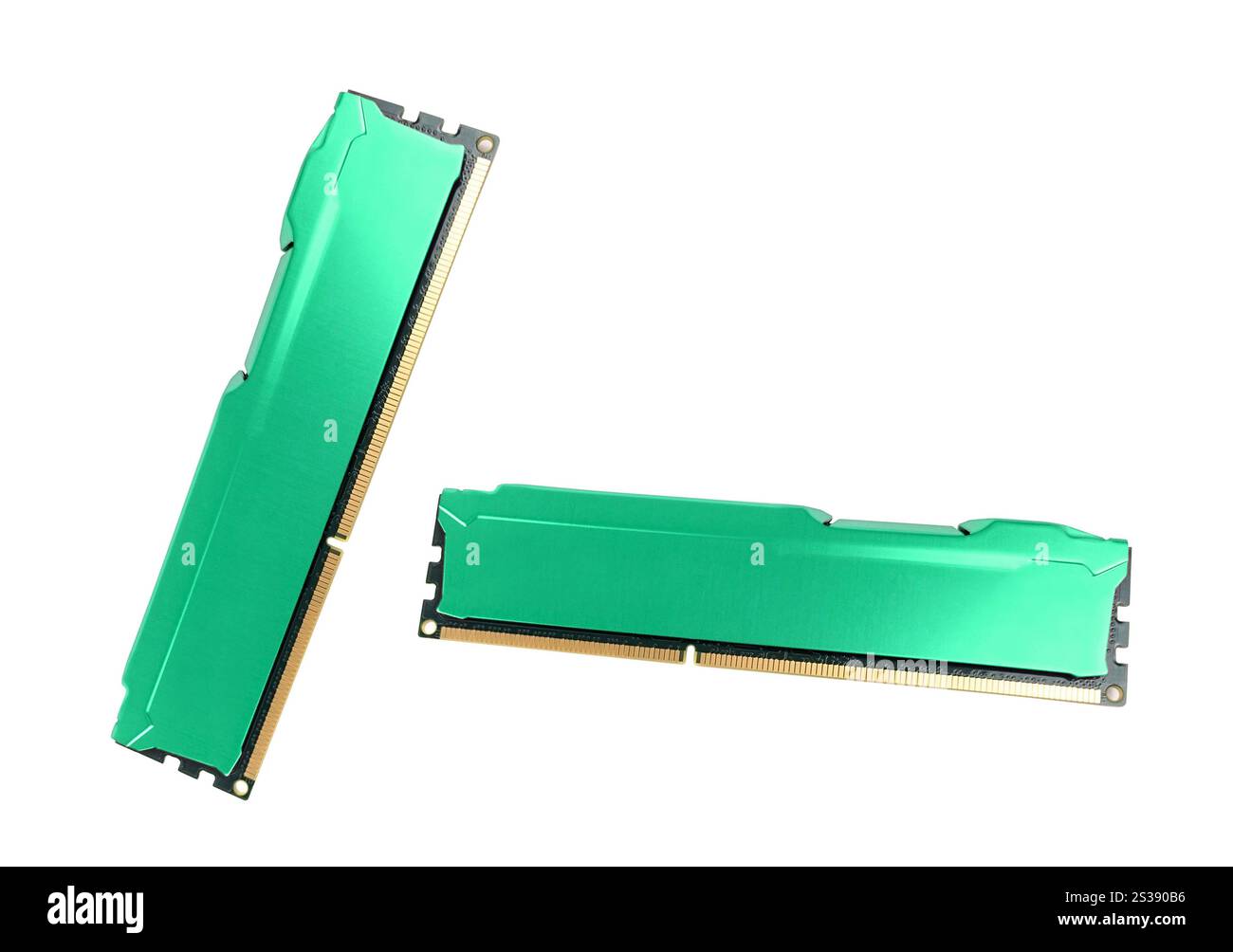 Ram del computer su sfondo bianco Foto Stock