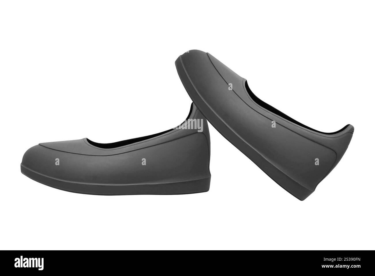 Stivali di gomma isolati su sfondo bianco Foto Stock