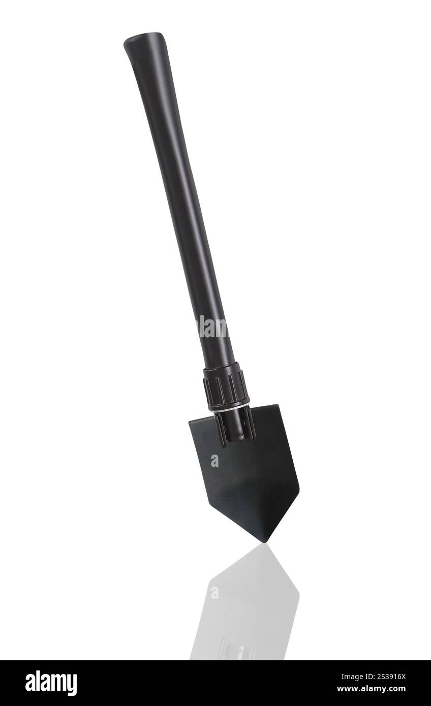 pala da campeggio isolata sul bianco Foto Stock