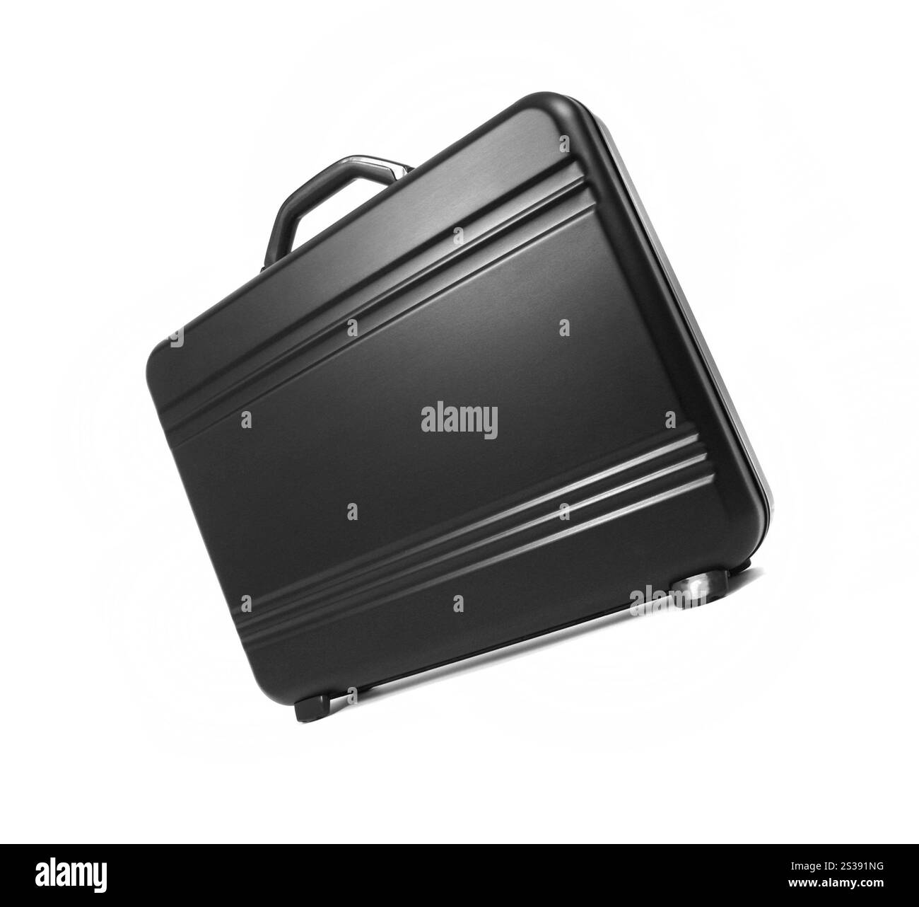 business case nero isolato su sfondo bianco. business case nero isolato Foto Stock