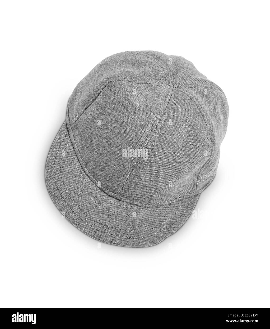 cappellino da baseball grigio isolato su sfondo bianco. cappellino da baseball grigio Foto Stock
