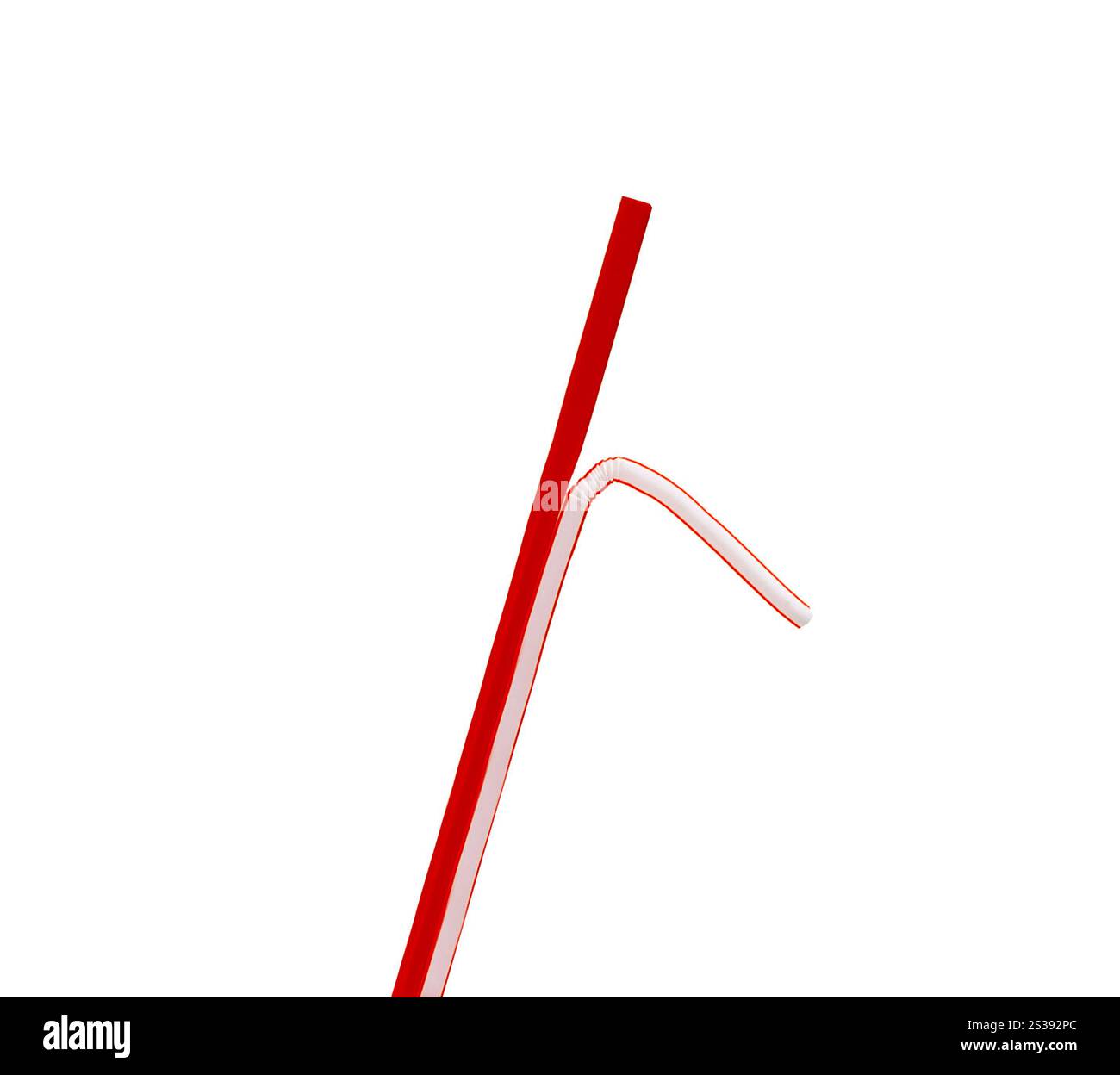 Paillette da bere per primo piano isolate su bianco Foto Stock