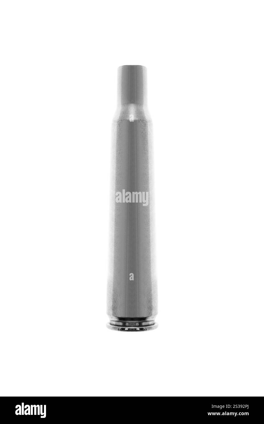 proiettile argento raster isolato su sfondo bianco Foto Stock