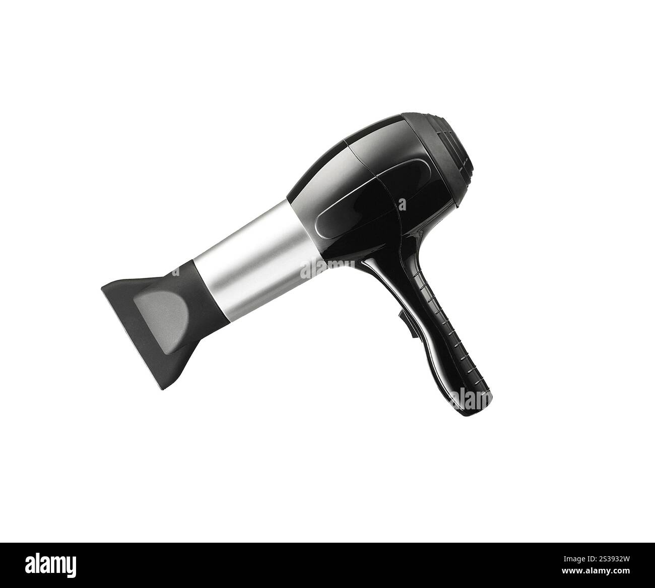 Asciugacapelli isolato su bianco Foto Stock