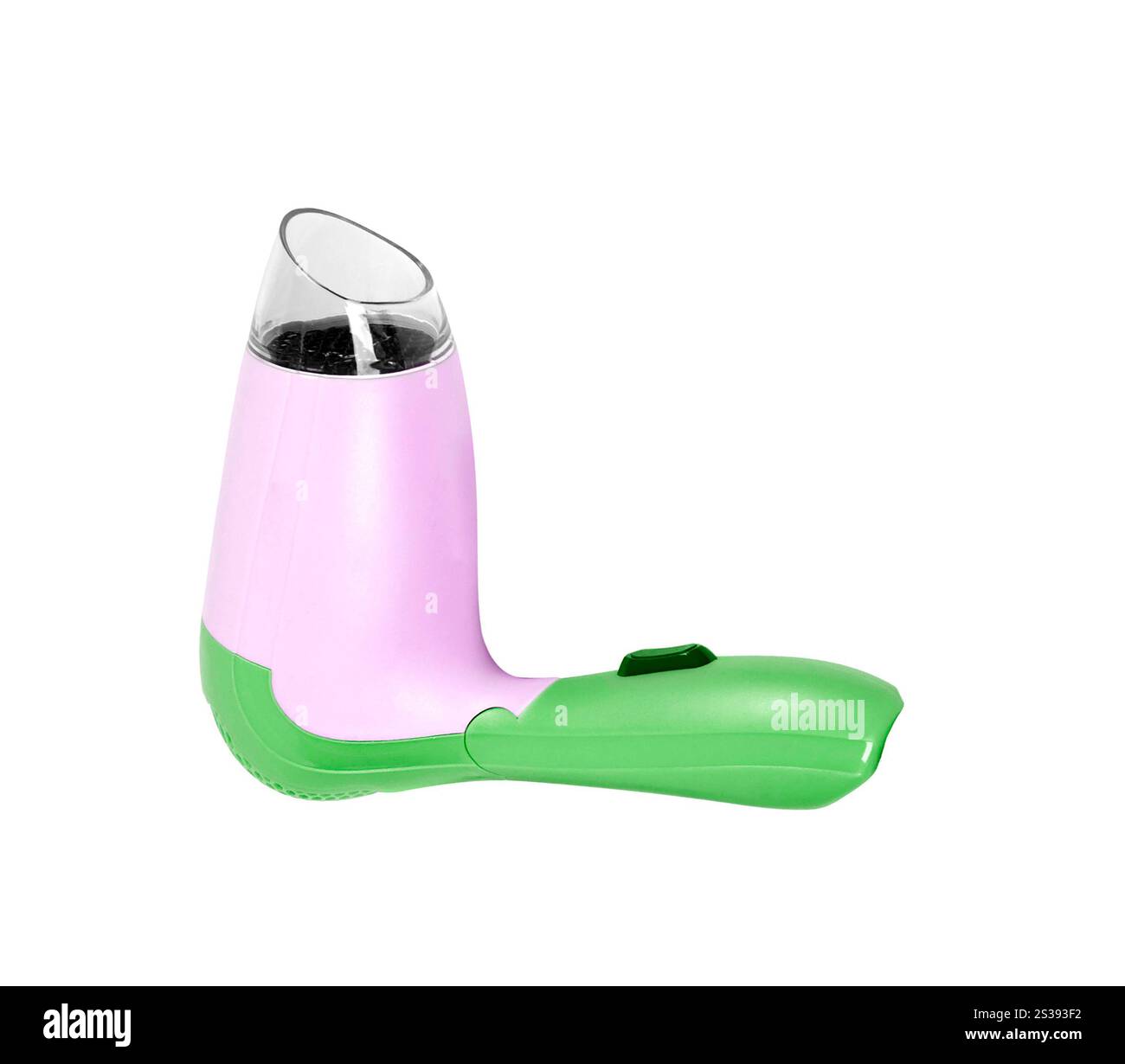 Asciugacapelli isolati su sfondo bianco Foto Stock