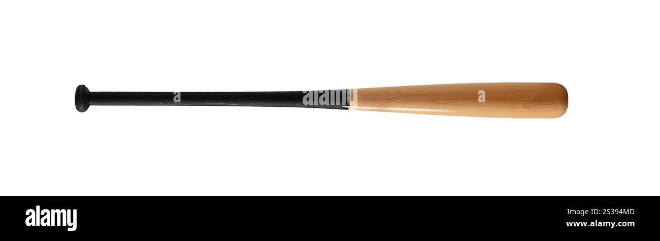 Mazza da baseball isolati su sfondo bianco Foto Stock