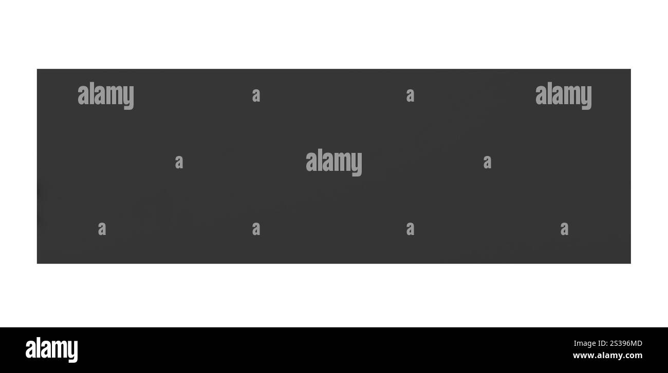 Carta nera isolata su bianco Foto Stock