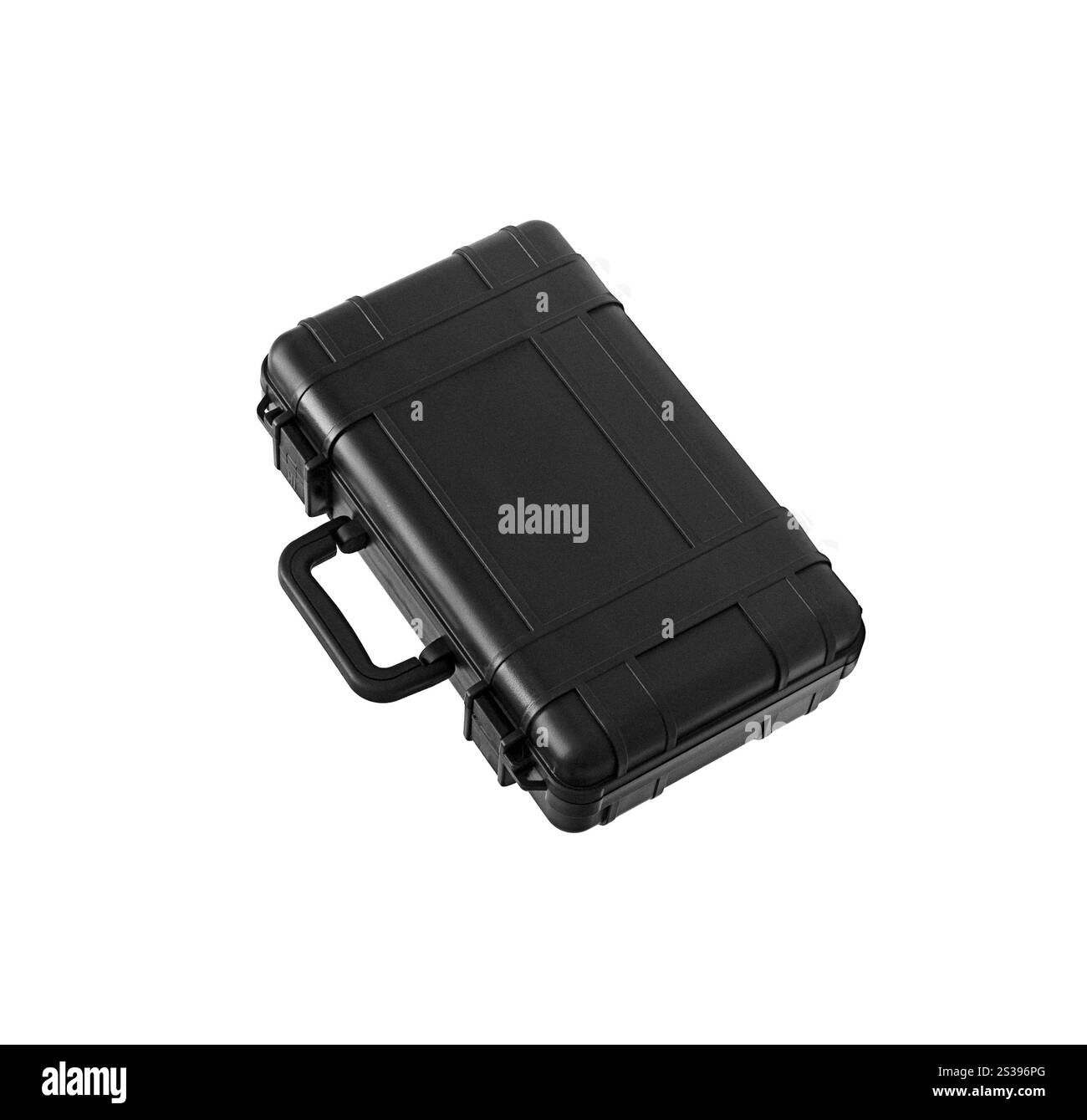 Cassetta degli attrezzi di plastica isolati su sfondo bianco Foto Stock