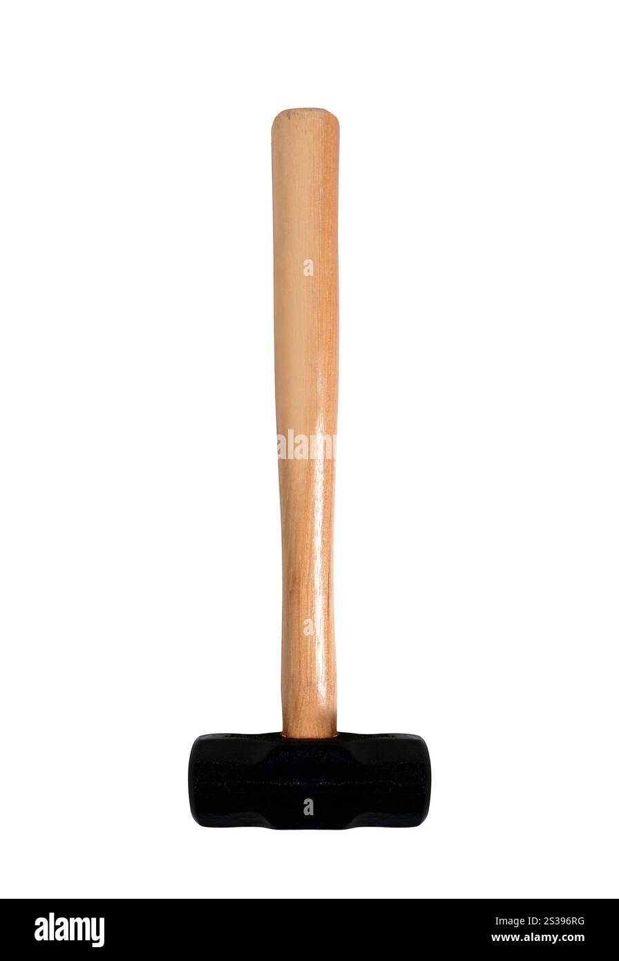 Martello su sfondo bianco Foto Stock