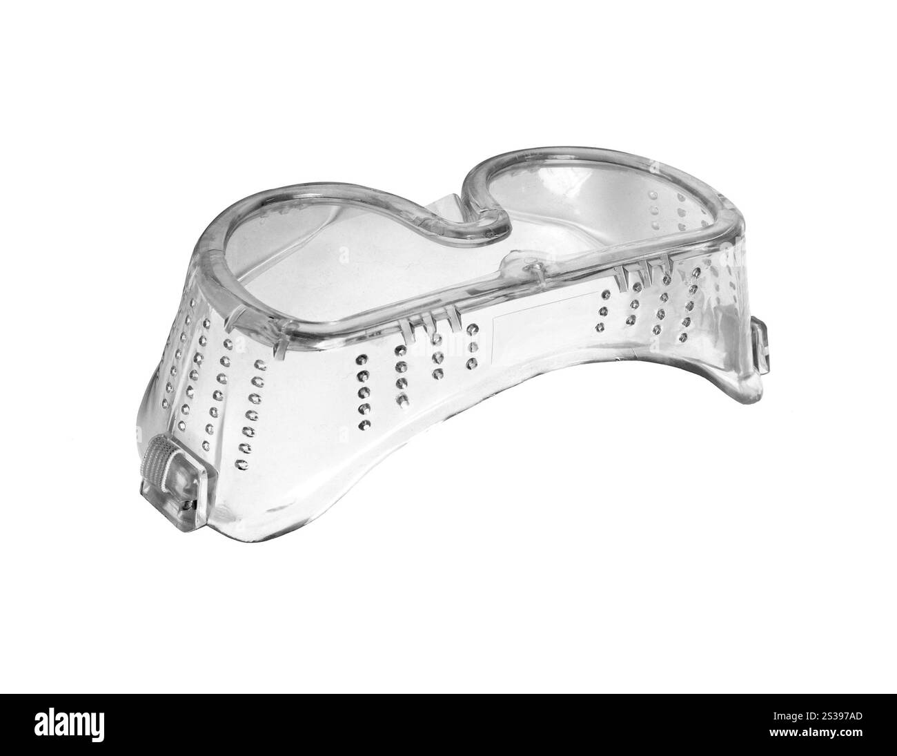 Occhiali di sicurezza isolati su bianco Foto Stock