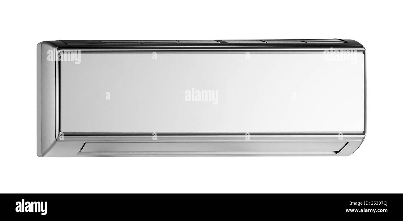 condizionatore d'aria isolato su bianco Foto Stock