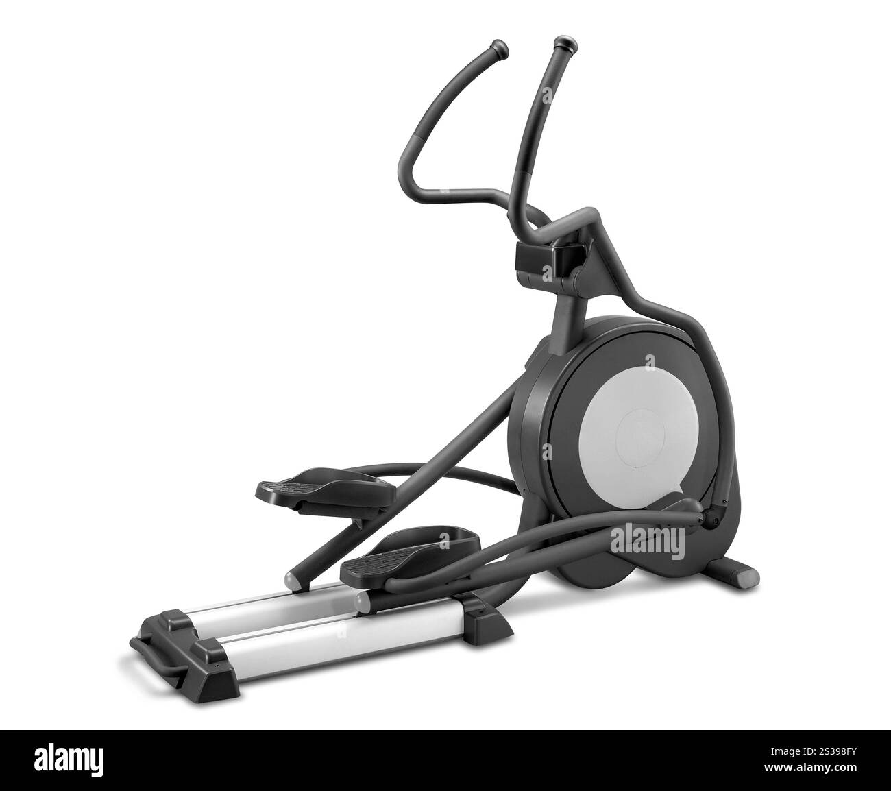 simulatore di sci isolato su sfondo bianco. simulatore di sci Foto Stock