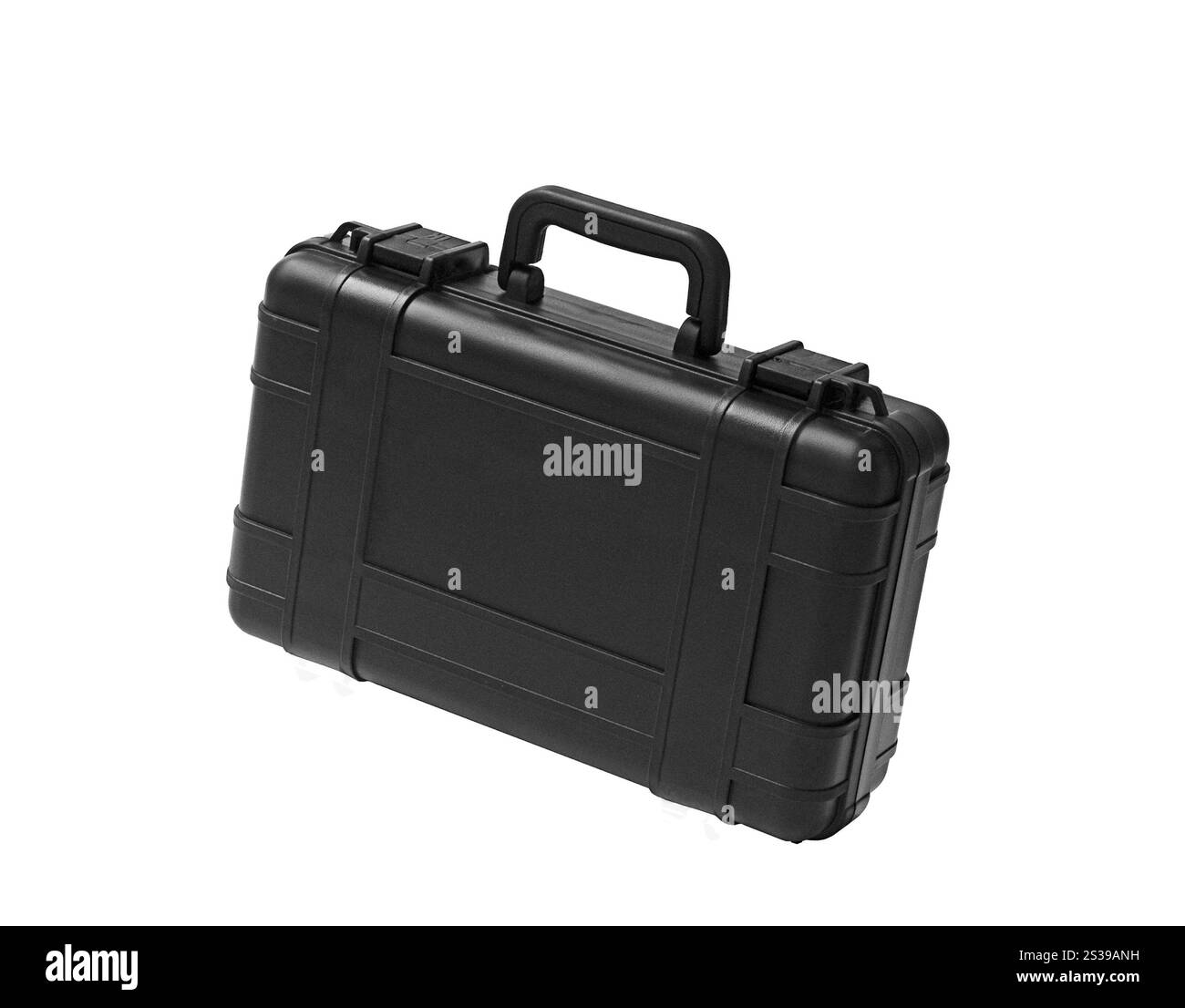 Cassetta degli attrezzi in plastica isolata su sfondo bianco. Cassetta degli attrezzi in plastica isolata Foto Stock