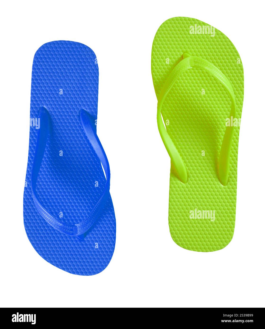 Sandali Flip Flop estivi isolati su sfondo bianco. Sandali infradito estivi isolati Foto Stock