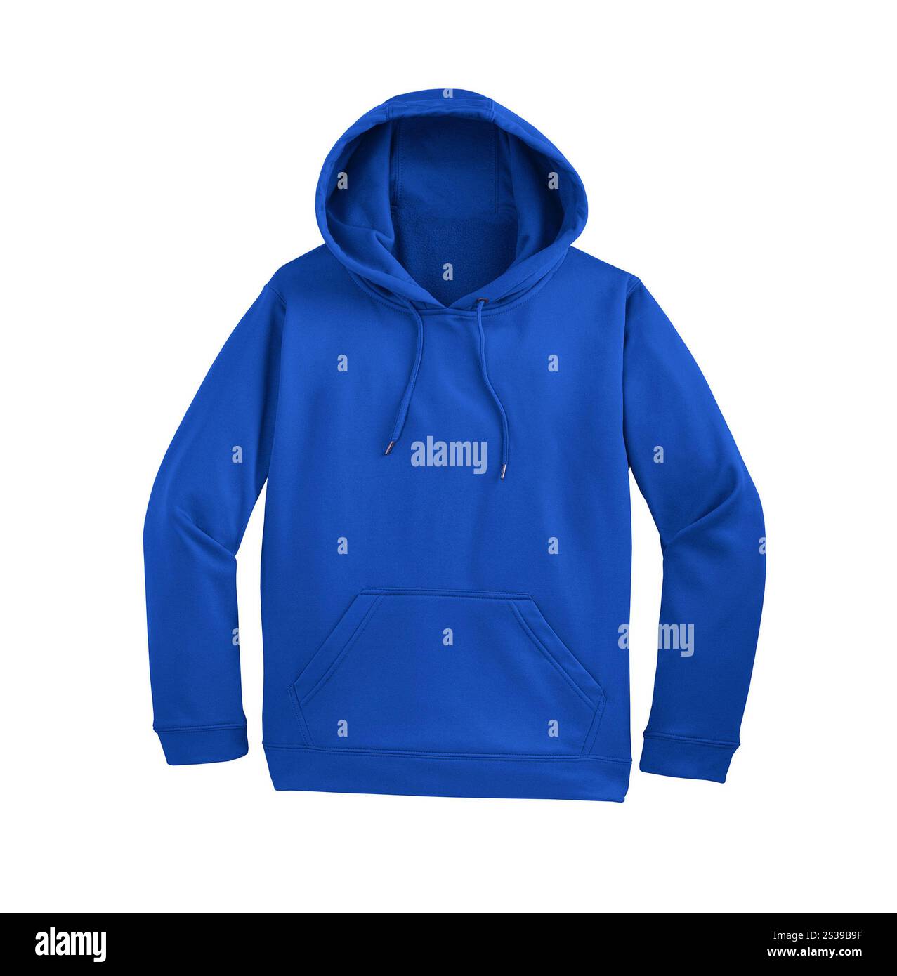 maglione in cotone blu isolato su sfondo bianco. pullover in cotone blu Foto Stock