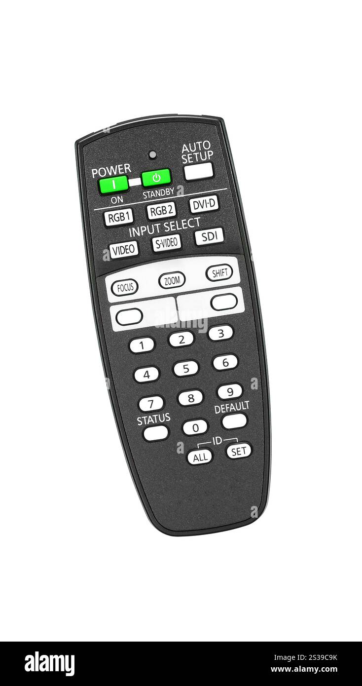 telecomando isolato su sfondo bianco. telecomando Foto Stock