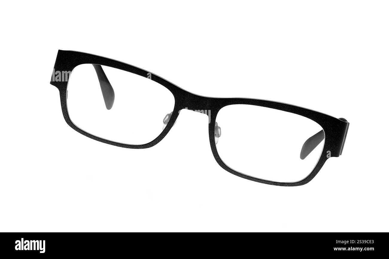 occhiali isolati su sfondo bianco. occhiali da vista Foto Stock