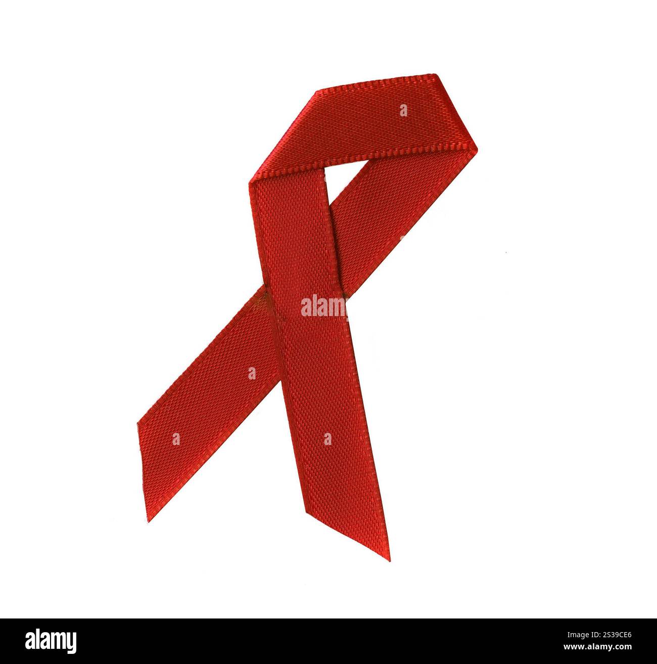 Nastro rosso isolato su bianco. Nastro verde isolato su bianco Foto Stock