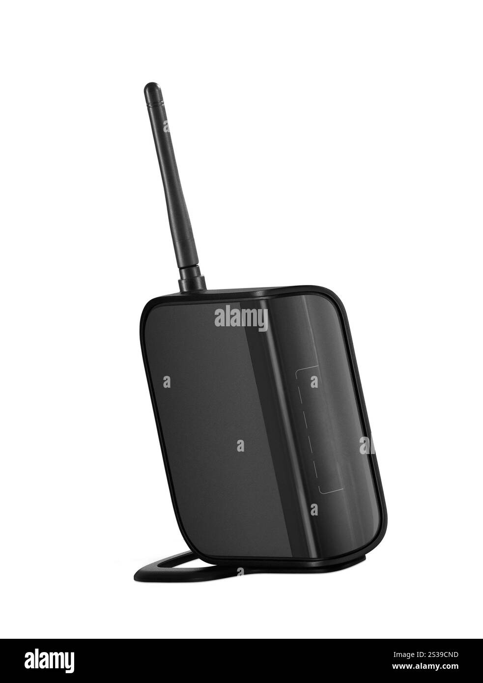 Router wireless su sfondo bianco isolato. Router wireless isolato Foto Stock