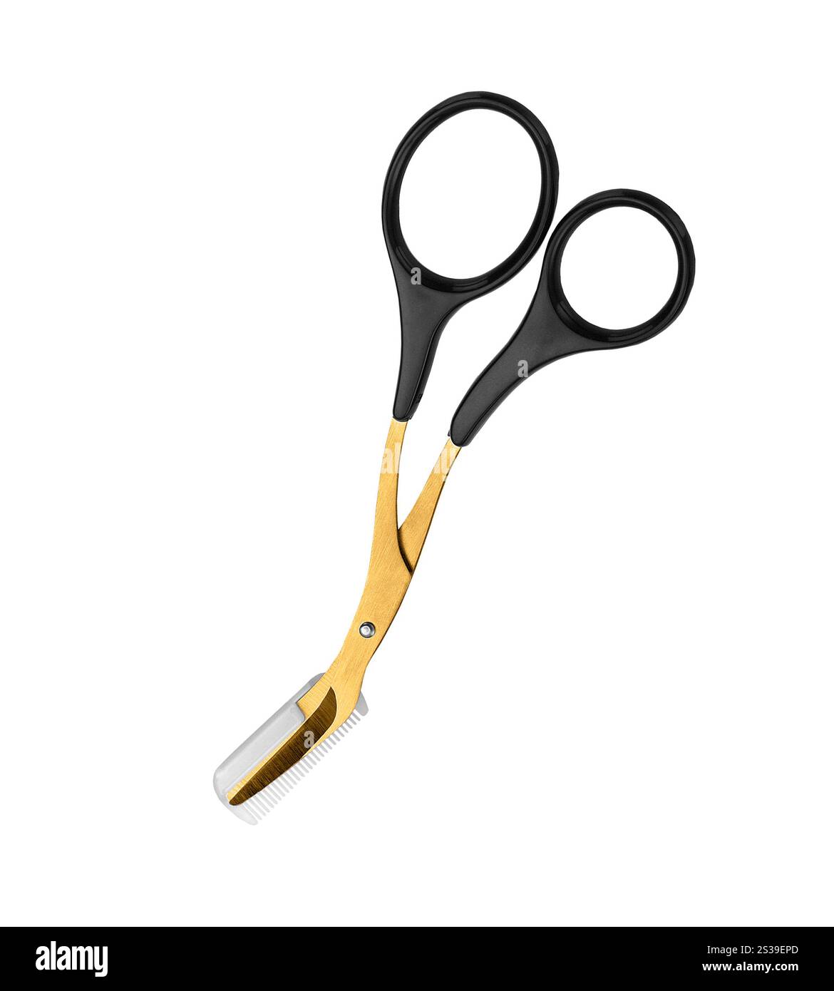 Forbici professionali isolate su sfondo bianco. Forbici professionali Foto Stock