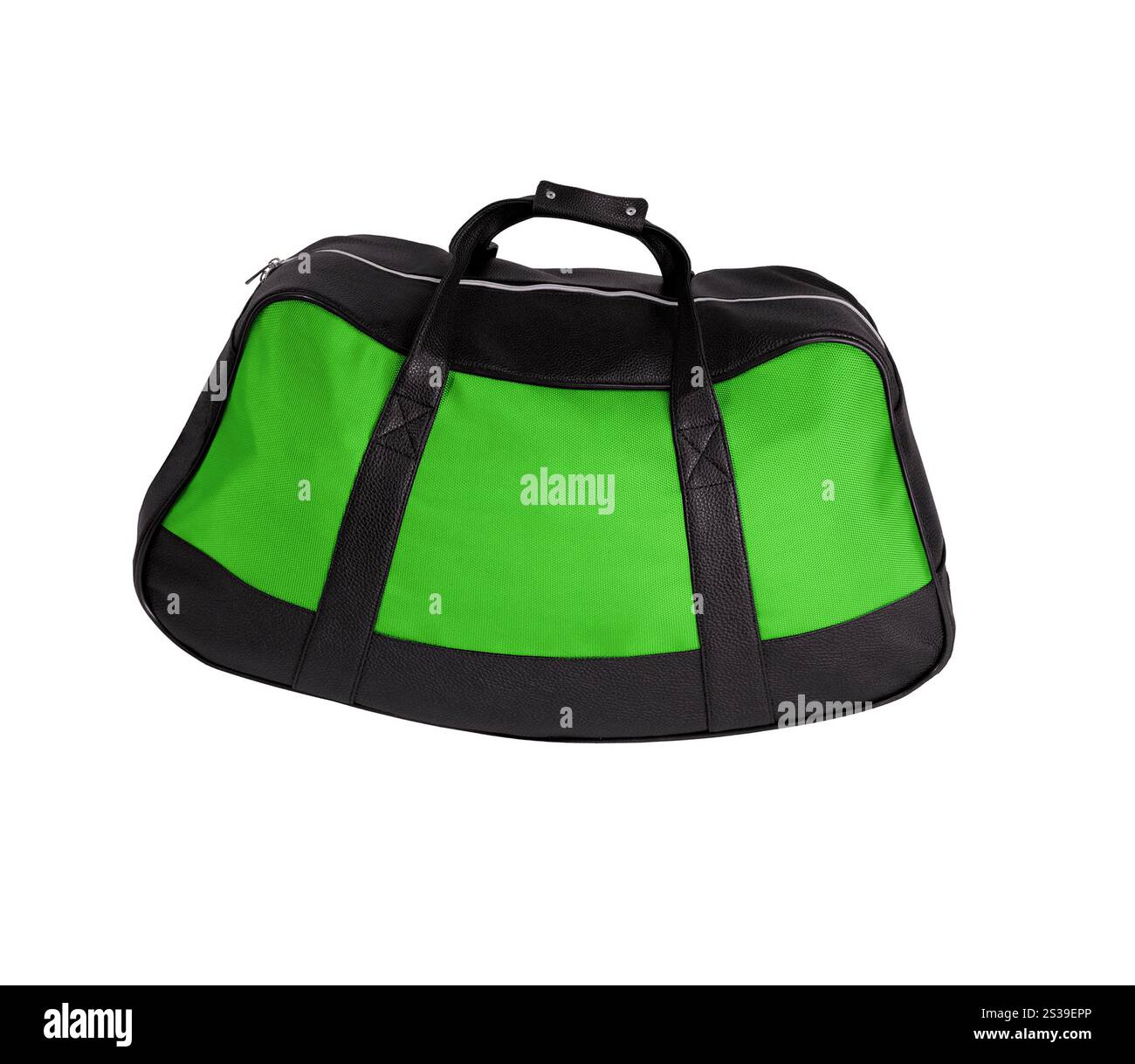 borsa da viaggio verde. Borsa da viaggio blu Foto Stock