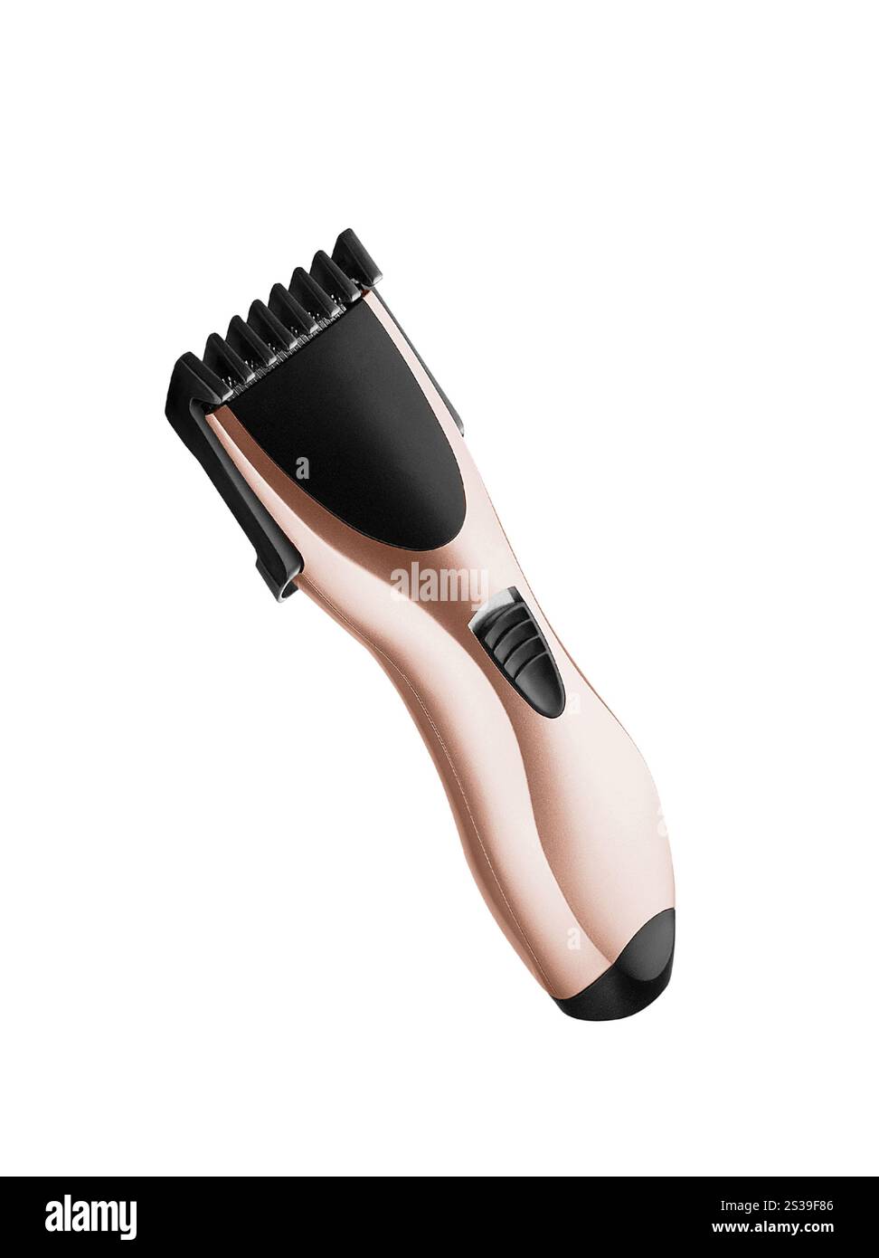 Attrezzatura da barbiere isolata su sfondo bianco. Attrezzatura da barbiere Foto Stock