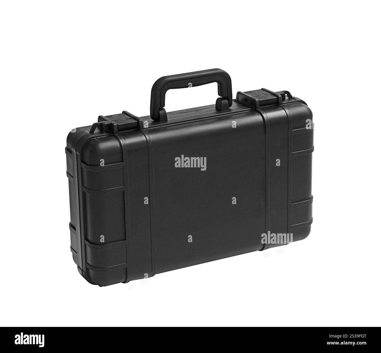 Cassetta degli attrezzi in plastica isolata su sfondo bianco. Cassetta degli attrezzi in plastica isolata Foto Stock