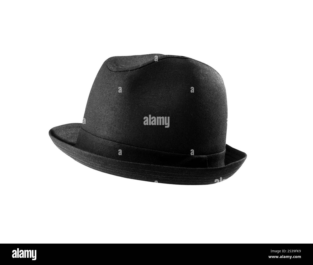 black hat invernale maschio isolato. cappello marrone invernale maschio isolato Foto Stock