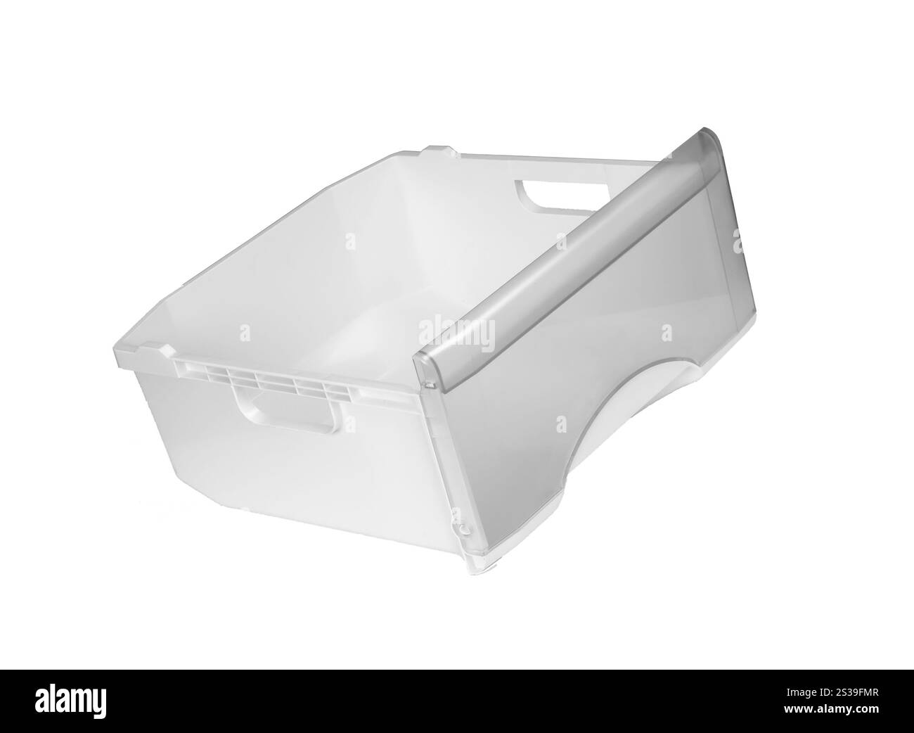 Contenitore in plastica isolato su bianco Foto Stock
