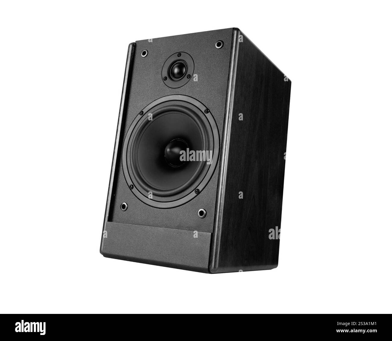 Grande altoparlante isolato su bianco. Grande altoparlante isolato su bianco Foto Stock