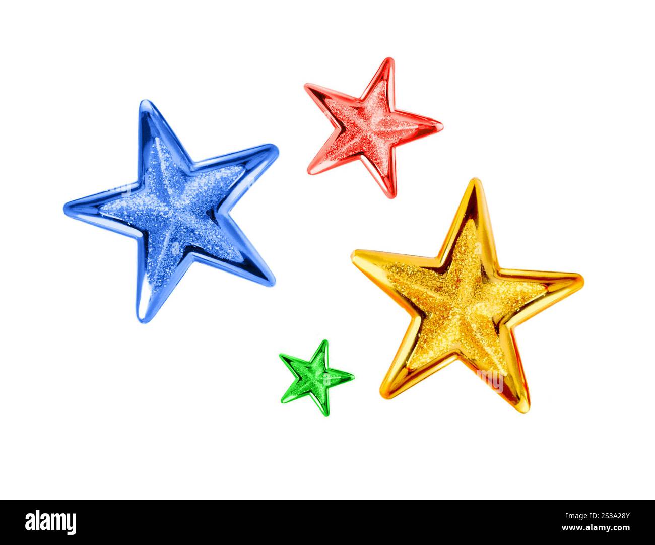 Iniziate con colori diversi isolati su sfondo bianco. Iniziate con un colore diverso Foto Stock
