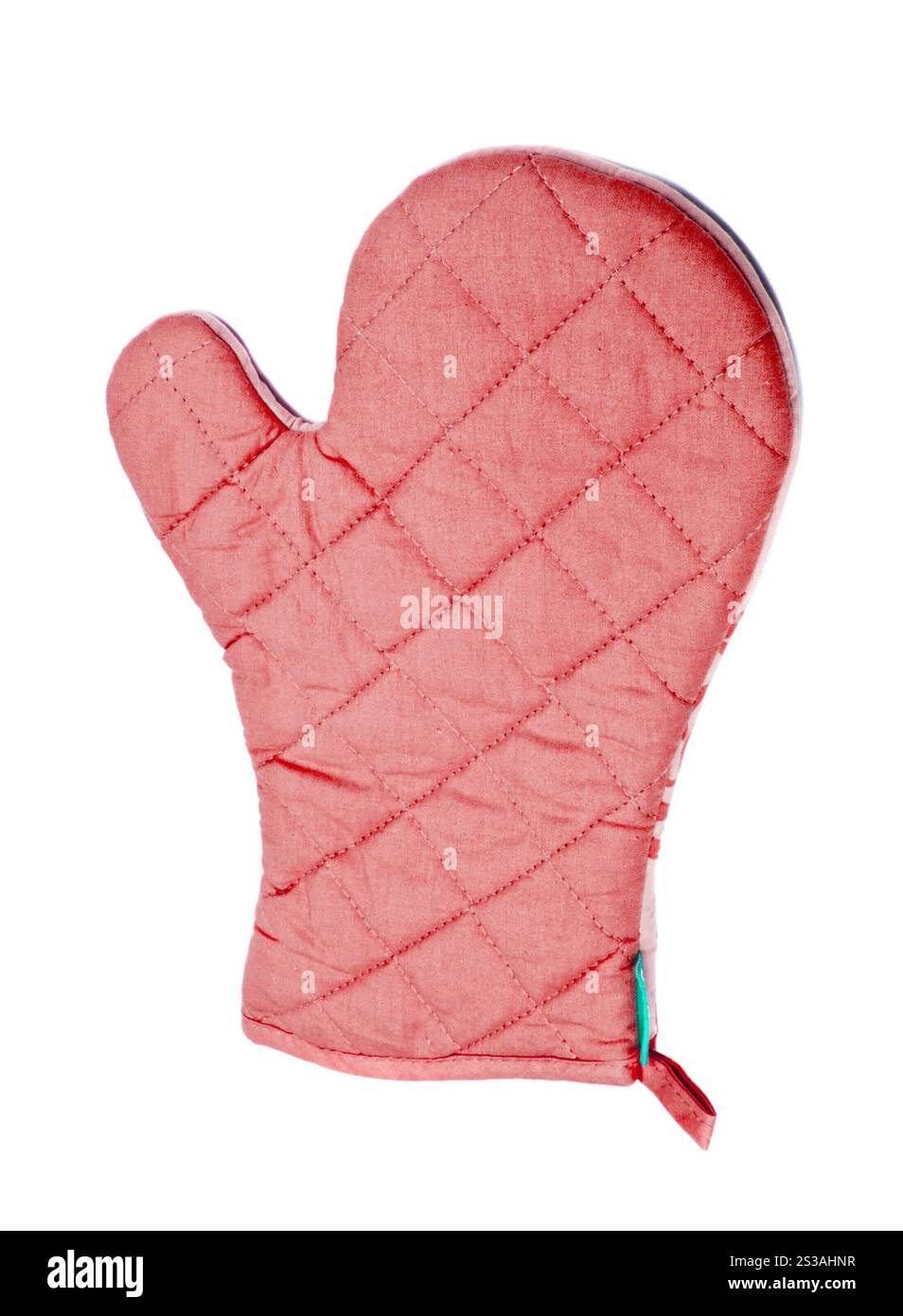 Guanto da cucina su sfondo bianco. Guanto da cucina Foto Stock
