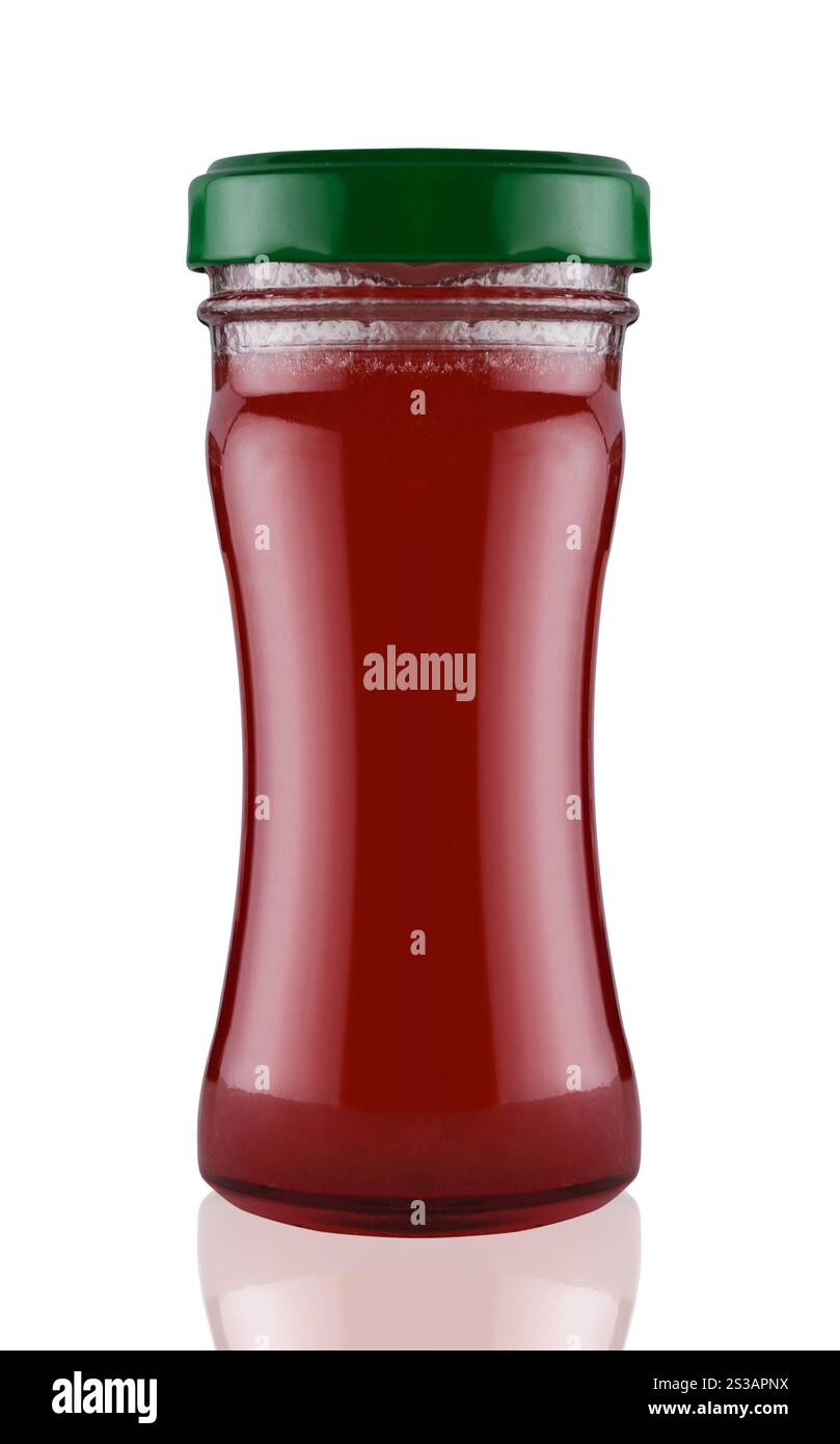 Vasetto di inceppamento isolato su bianco Foto Stock