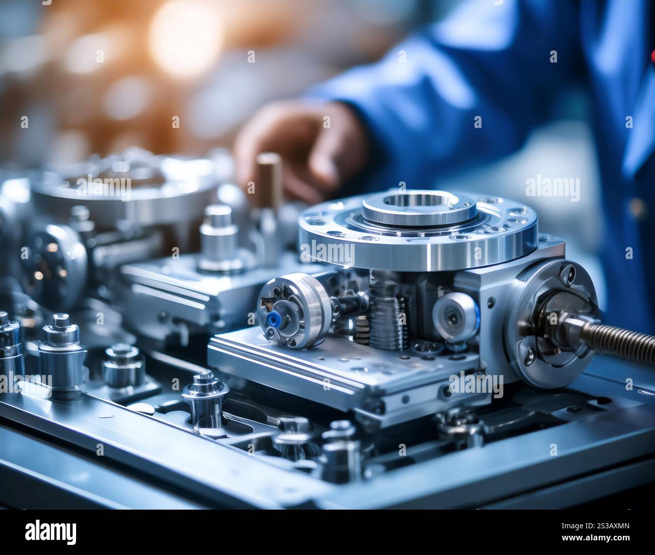 Illustrazione delle competenze tecniche e delle competenze nella tecnologia moderna, che mostra l'importanza della precisione, della conoscenza e della risoluzione dei problemi in Foto Stock