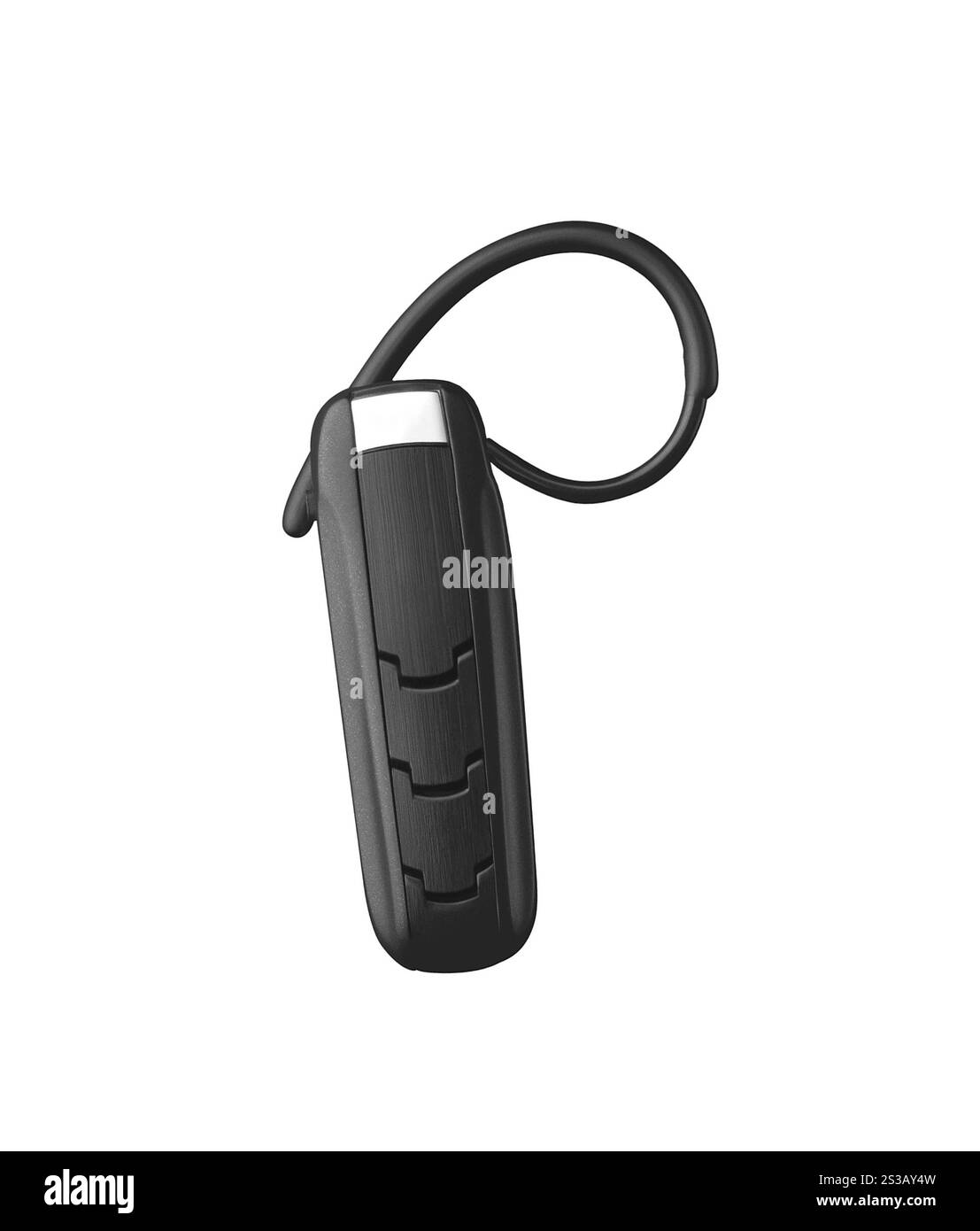 Auricolare wireless bluetooth a mani libere isolato su sfondo bianco. Auricolare vivavoce bluetooth wireless Foto Stock