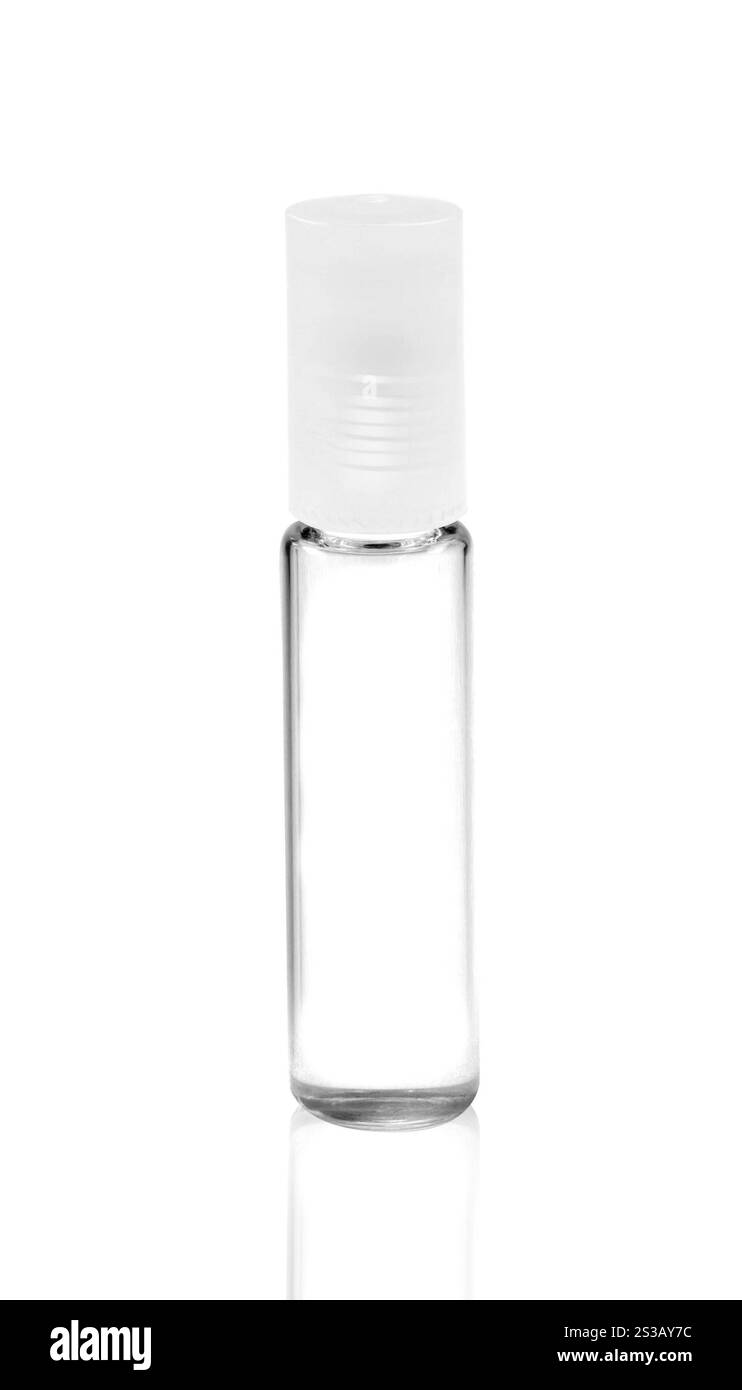 Provetta vuota isolata su sfondo bianco. Provetta vuota Foto Stock