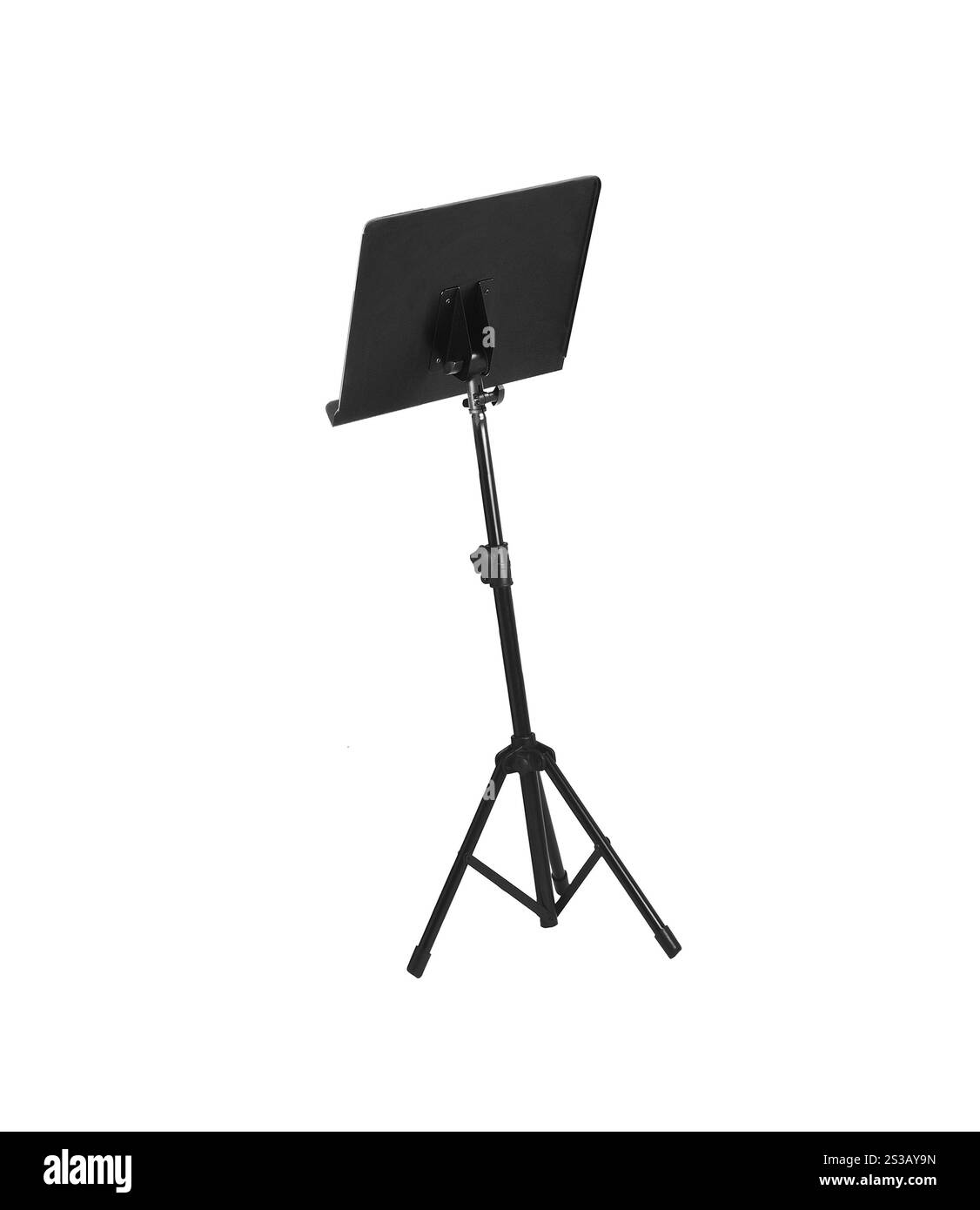 La musica resta isolata sul bianco. Supporto musicale Foto Stock