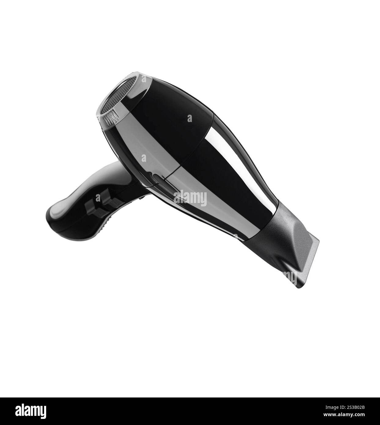 asciugacapelli isolato su sfondo bianco. asciugacapelli isolato su bianco Foto Stock