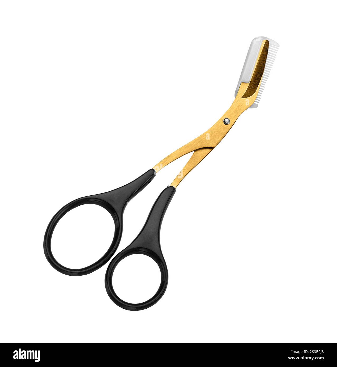 Forbici professionali isolate su sfondo bianco. Forbici professionali Foto Stock