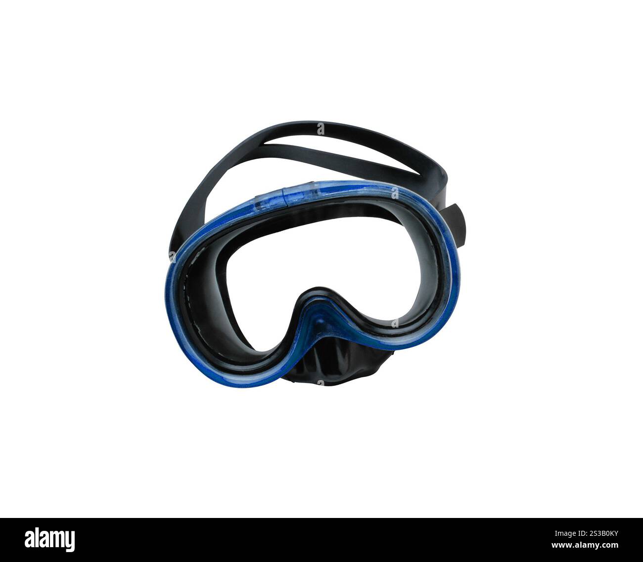 maschera subacquea blu. maschera subacquea verde Foto Stock
