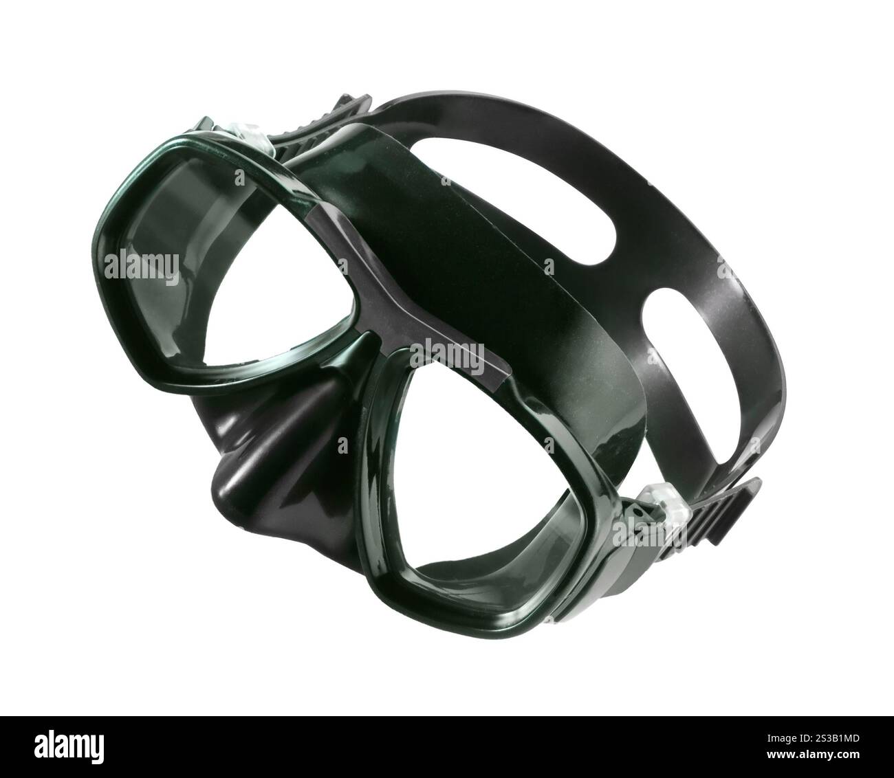 maschera subacquea isolata su sfondo bianco. maschera subacquea Foto Stock