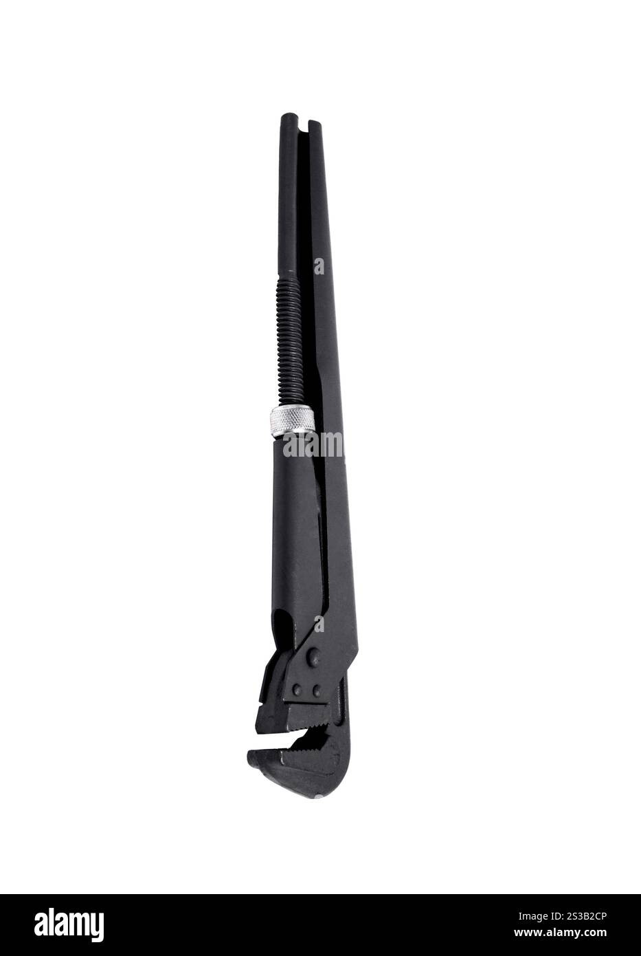 Chiave stringitubo isolata su sfondo bianco. Chiave stringitubo Foto Stock