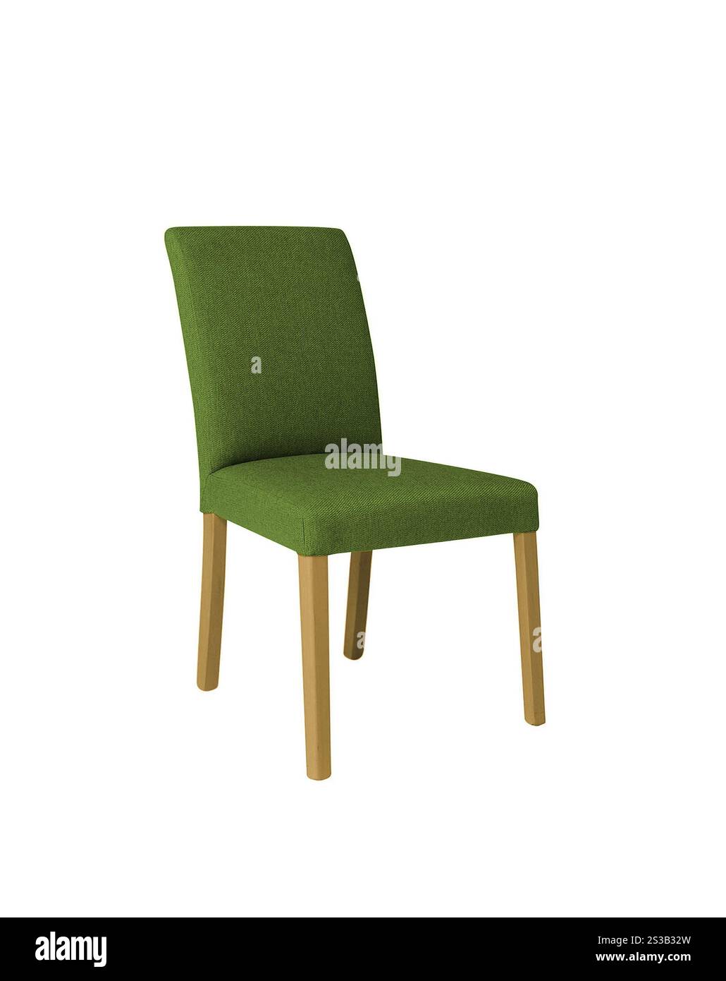 sedia verde su sfondo bianco. sedia verde Foto Stock