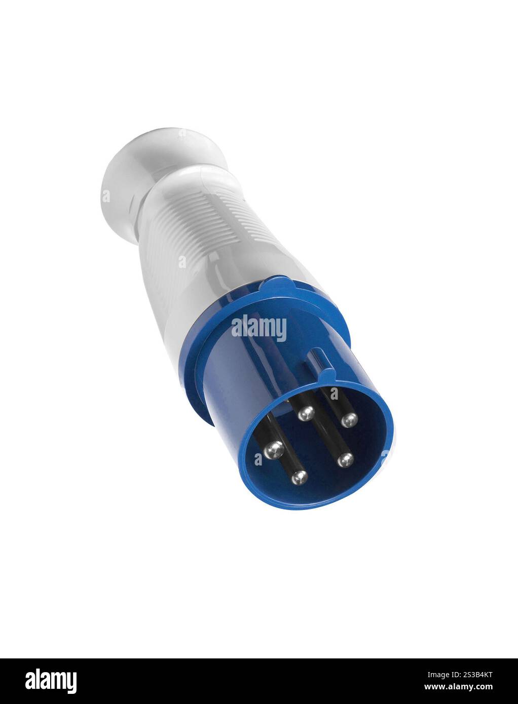 spina del cavo dell'apparecchiatura audio/video isolata su sfondo bianco. collegare il cavo all'apparecchiatura audio/video Foto Stock