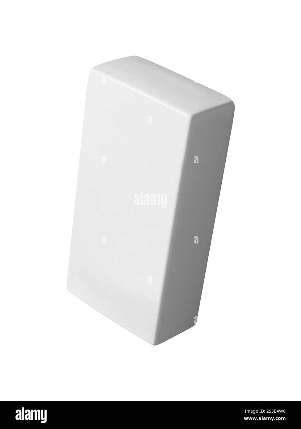 piastrelle in ceramica bianca su sfondo isolato Foto Stock