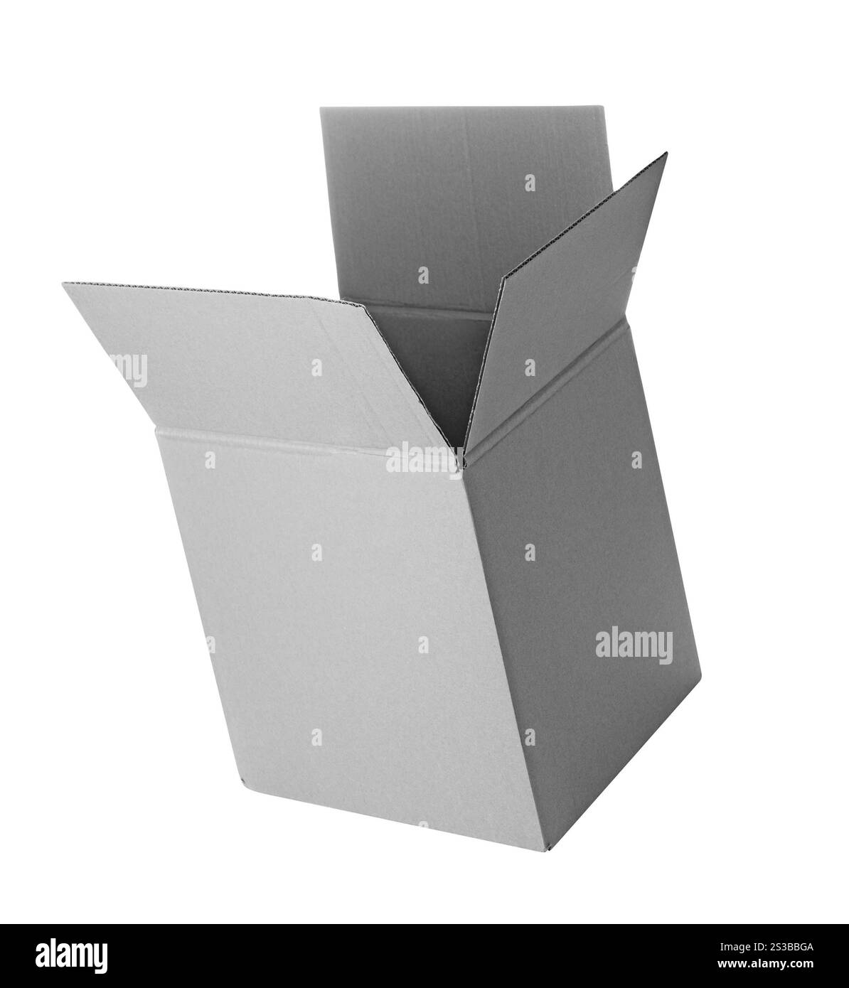 confezione vuota scatola di cartone bianca isolata Foto Stock