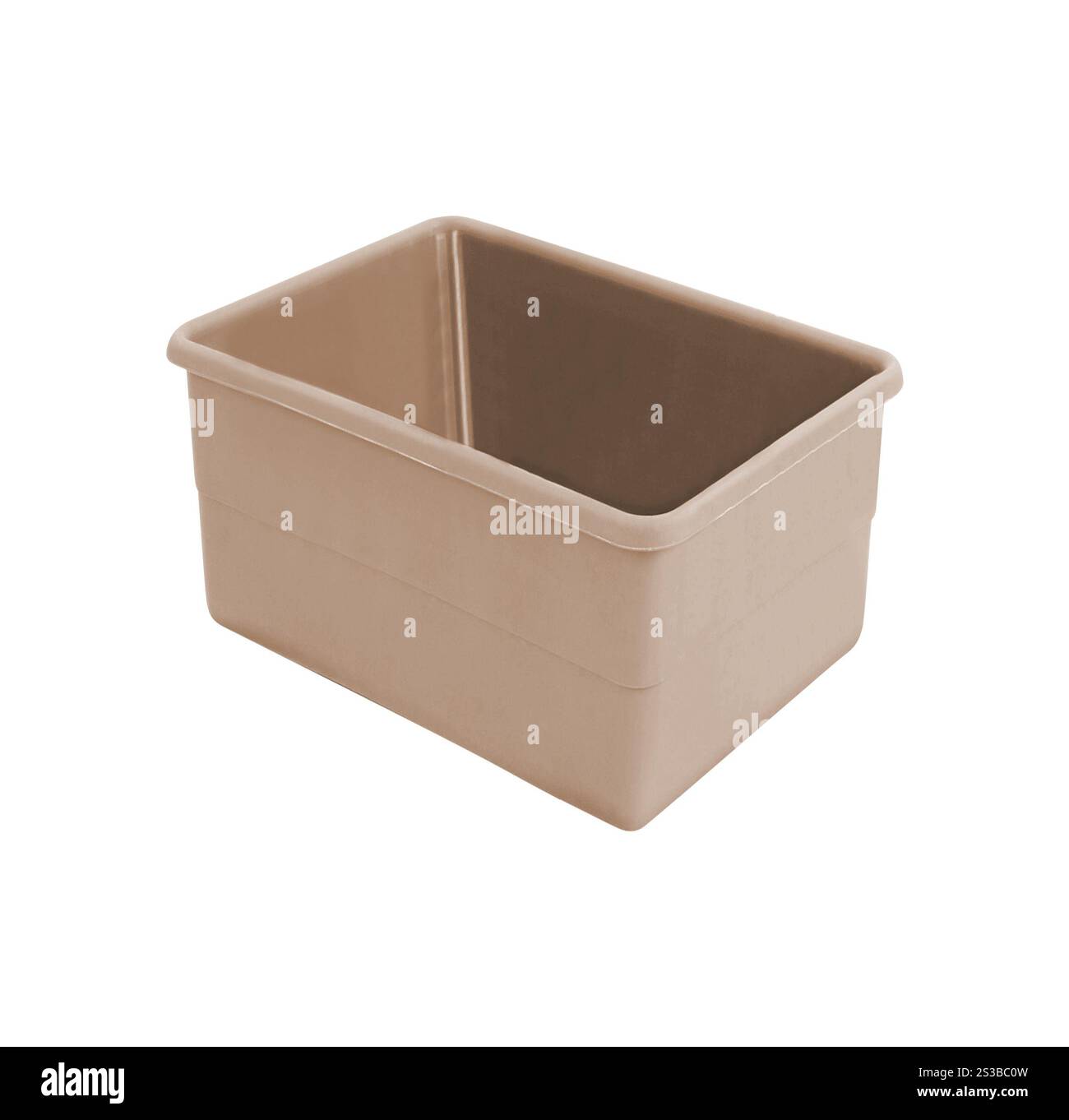 contenitore in plastica per alimenti isolato su bianco Foto Stock