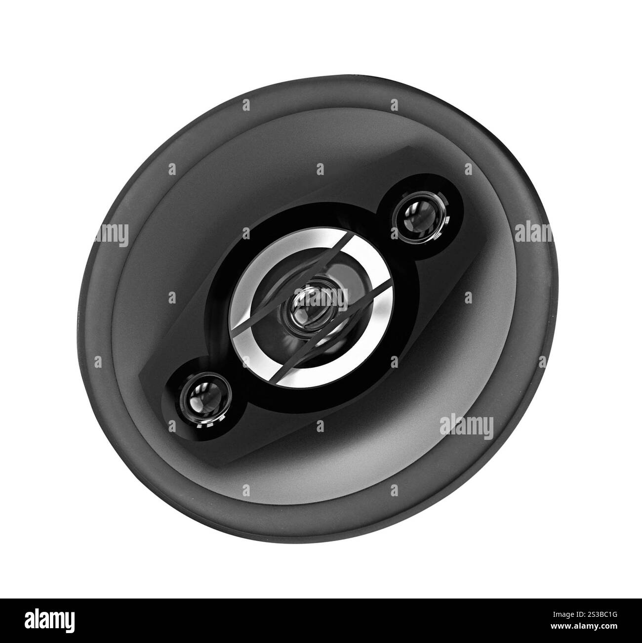 altoparlante moderno isolato su bianco Foto Stock