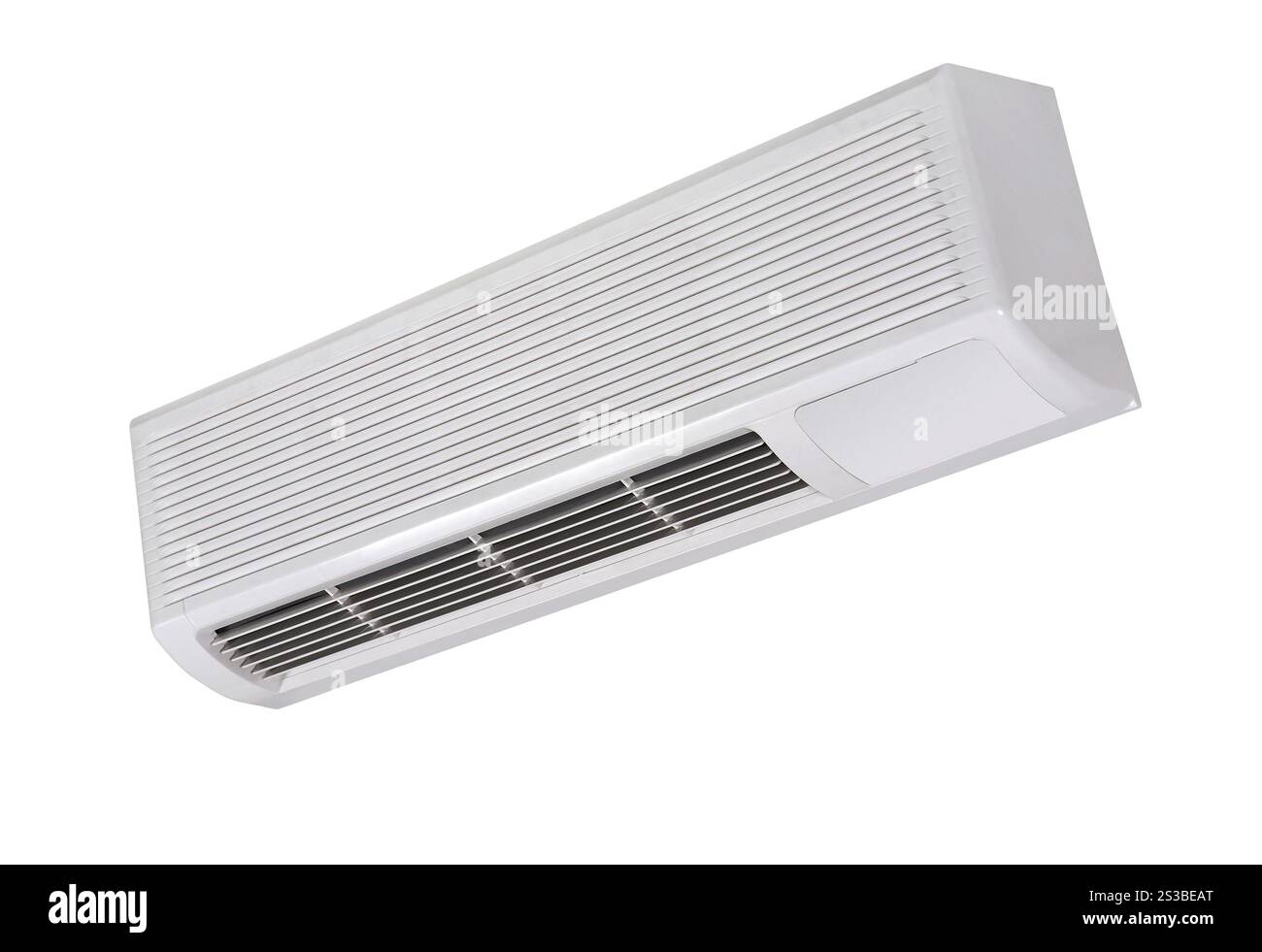 condizionatore isolato su sfondo bianco. balsamo bianco Foto Stock